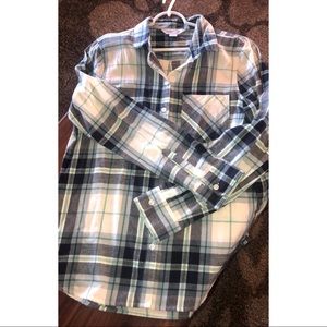 Plaid button-down